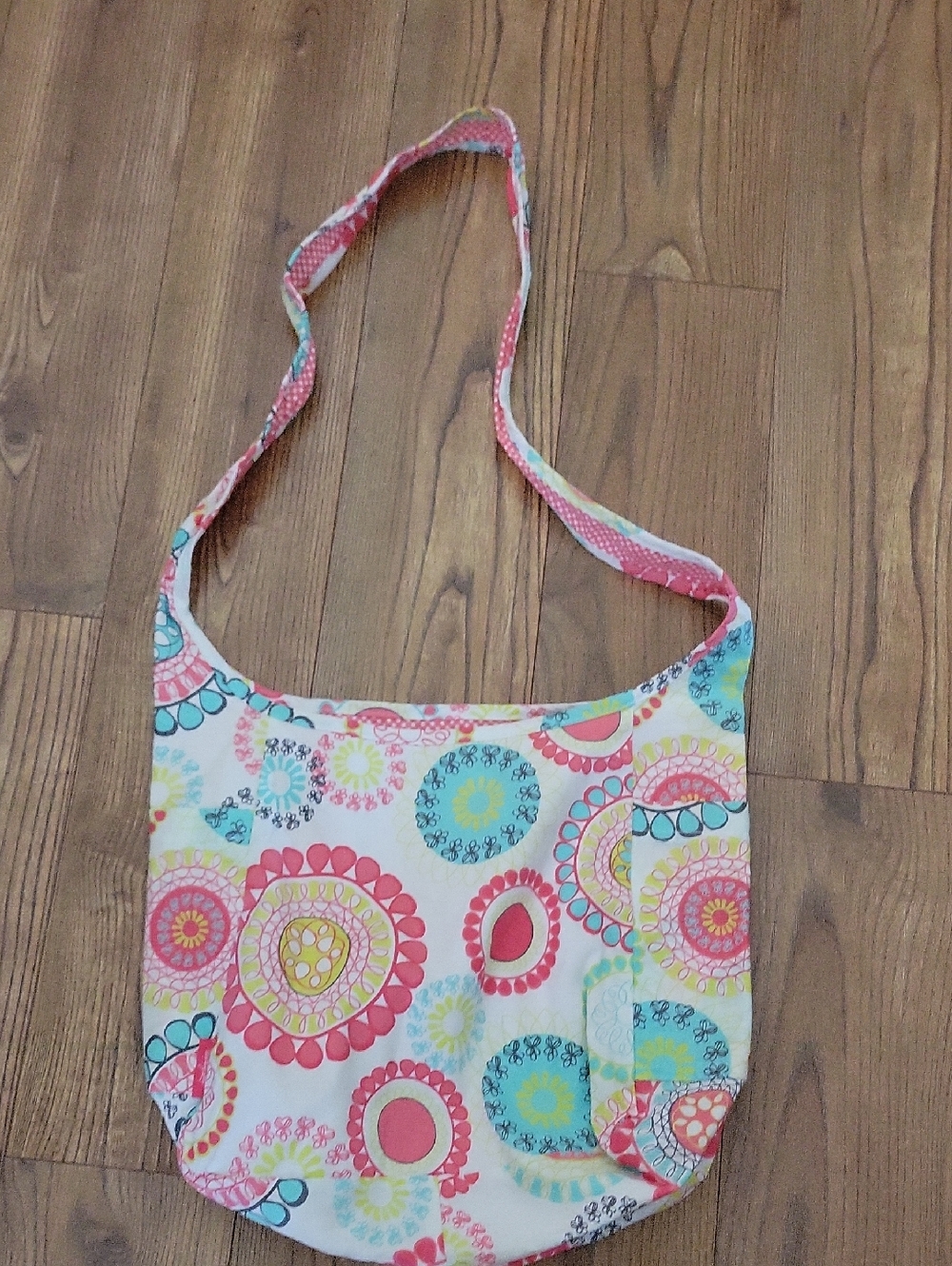 Thirty One Citrus Medallion Hobo Crossbody Bag - Multicolor